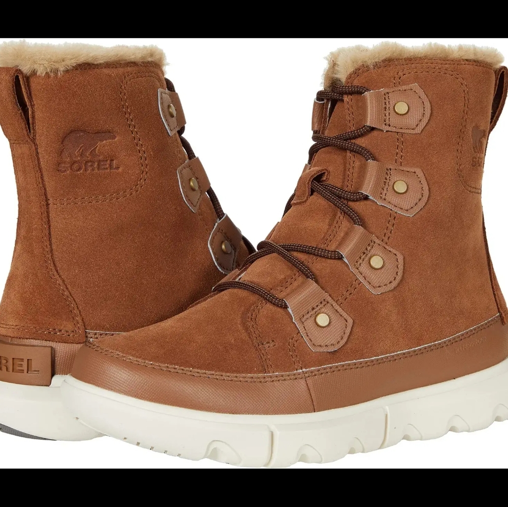 NWB Sorel Women's Explorer II Joan Suede Waterproof Boots Tawny size 6.5 NEW